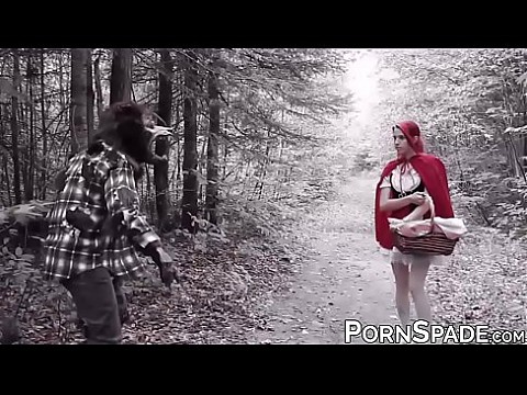 Little Red Riding Hood fucked on the sweet forest trail