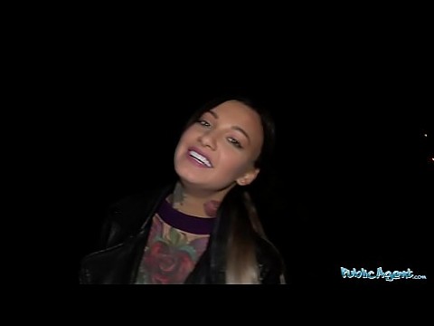 Public Agent Sexy tattooed horny minx night time fuck and facial 11 min