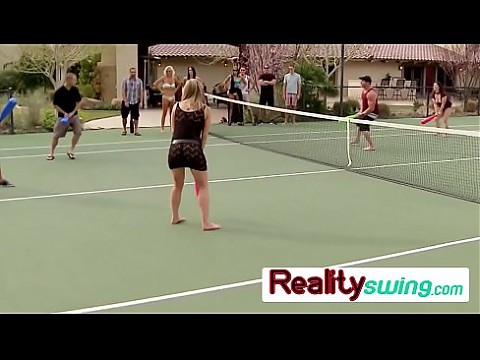 Outdoor sex games between two amateur groups of sexy swinger couples. 6 min