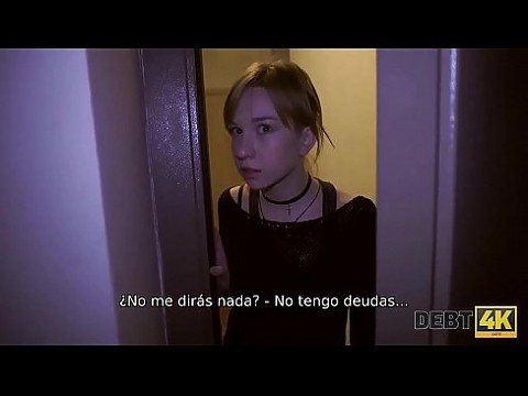Debt4k. Милая рыжая Элис Клей сосет и оседлает член сборщика ссуд 9 мин.