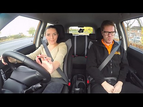 Fake Driving School Blonde Polish babes pussy gets slammed
