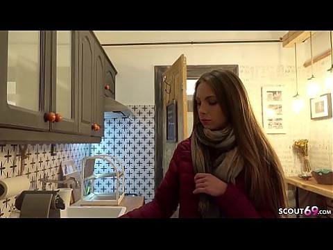 GERMAN SCOUT - Harter Anal Sex für schlankes Teen bei Casting