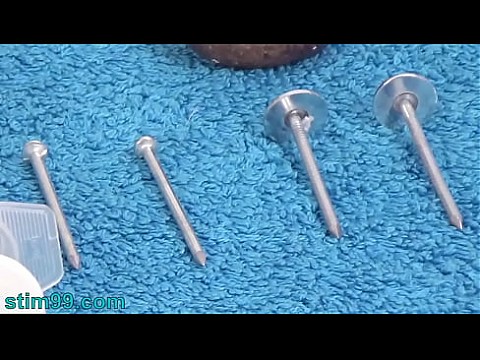 German Torment with Nails in Nipples Needles and Pussy Saline